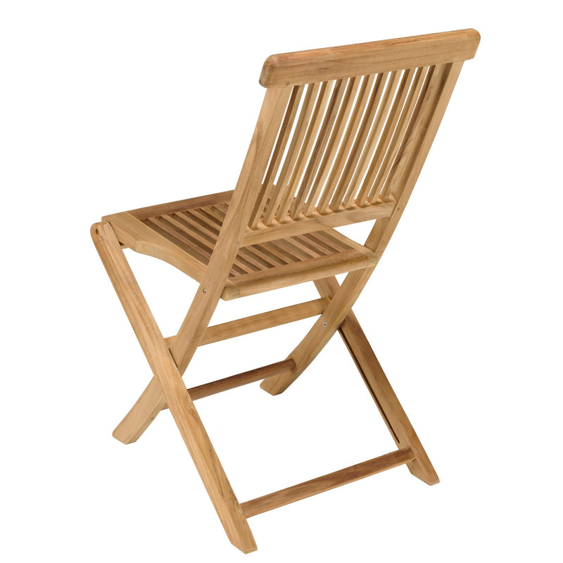Fun - Lot De 2 Chaises Jardin - Teck - Marron