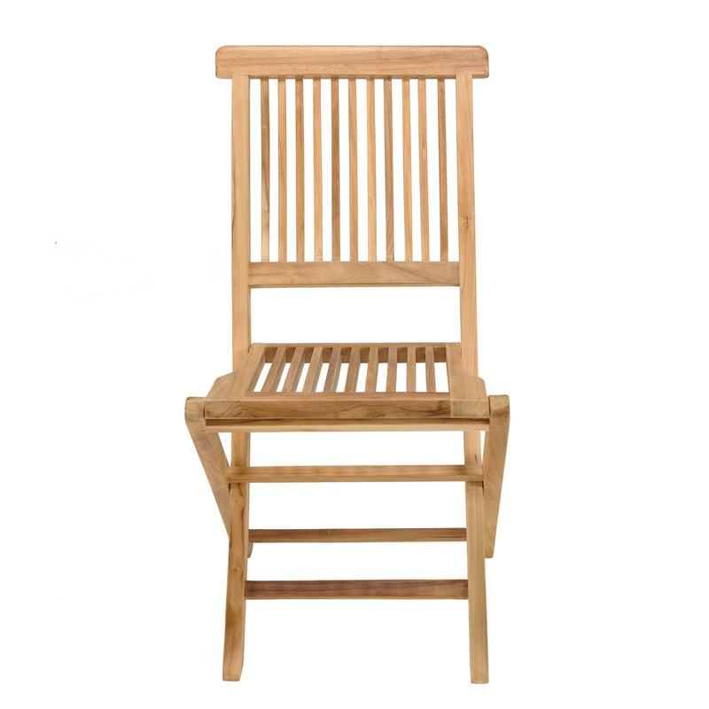 Fun - Lot De 2 Chaises Jardin - Teck - Marron