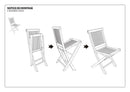Fun - Lot De 2 Chaises Jardin - Teck - Marron