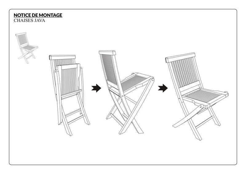 Fun - Lot De 2 Chaises Jardin - Teck - Marron