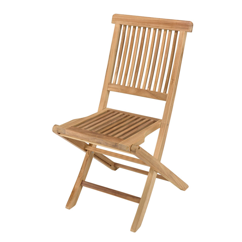 Fun - Lot De 2 Chaises Jardin - Teck - Marron