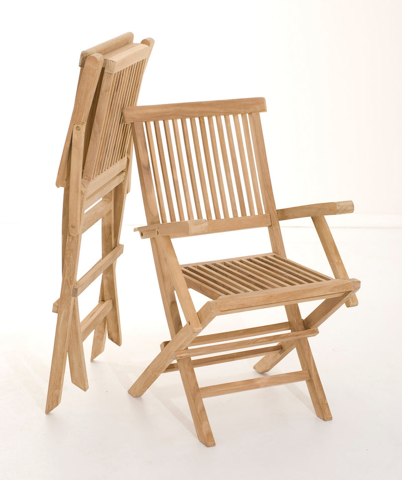 Fun - Lot De 2 Fauteuils Jardin - Teck - Marron