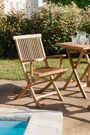 Fun - Lot De 2 Fauteuils Jardin - Teck - Marron