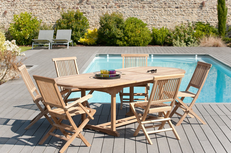 Fun - Lot De 2 Fauteuils Jardin - Teck - Marron