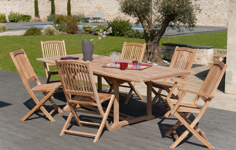 Fun - Table De Jardin - Teck - Marron
