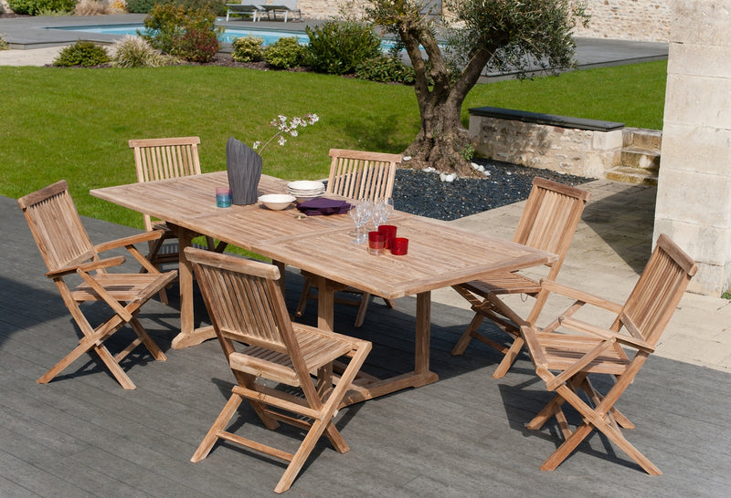 Fun - Table De Jardin - Teck - Marron