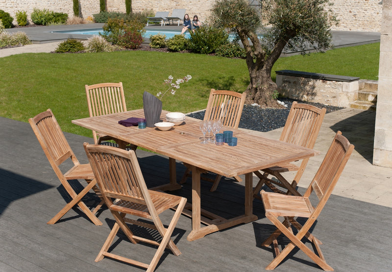 Fun - Table De Jardin - Teck - Marron