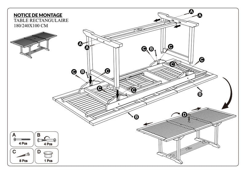 Fun - Table De Jardin - Teck - Marron