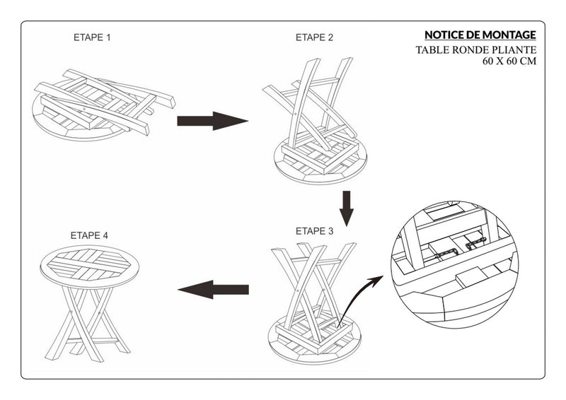 Fun - Table De Jardin - Teck - Marron