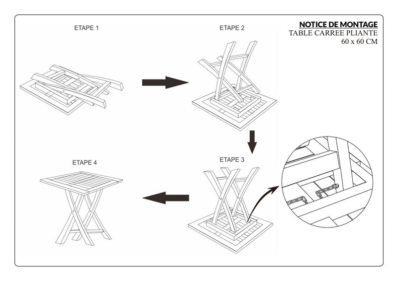 Fun - Table De Jardin - Teck - Marron