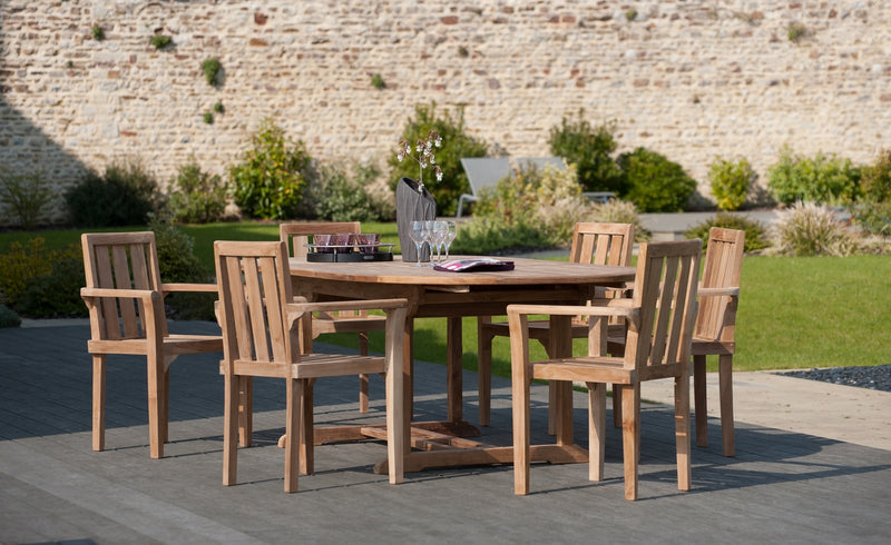 Fun - Lot De 2 Fauteuils Jardin - Teck - Marron