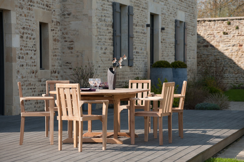 Fun - Lot De 2 Fauteuils Jardin - Teck - Marron