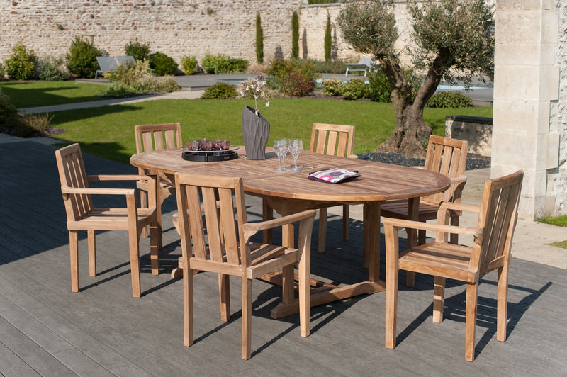 Fun - Lot De 2 Fauteuils Jardin - Teck - Marron