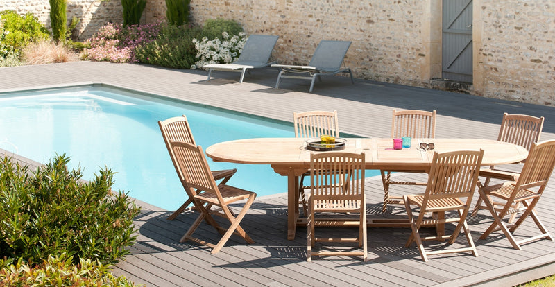 Fun - Table De Jardin - Teck - Marron