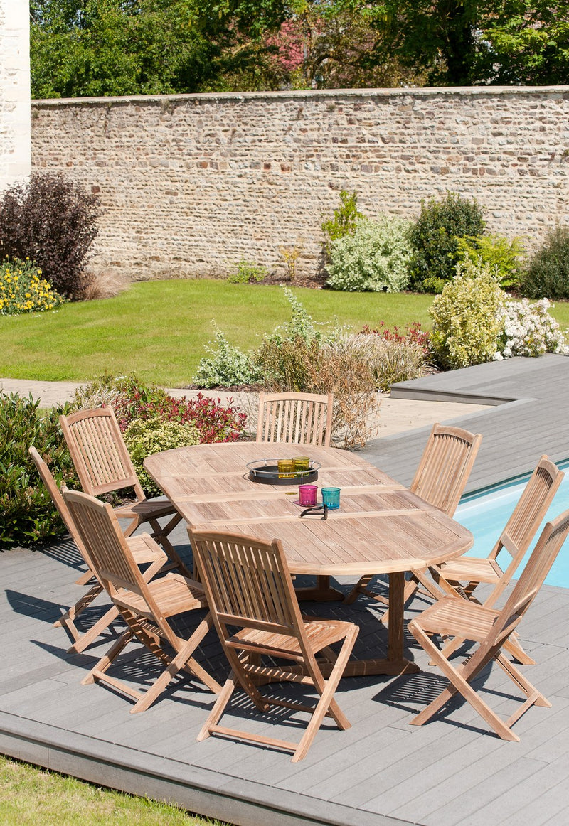 Fun - Table De Jardin - Teck - Marron