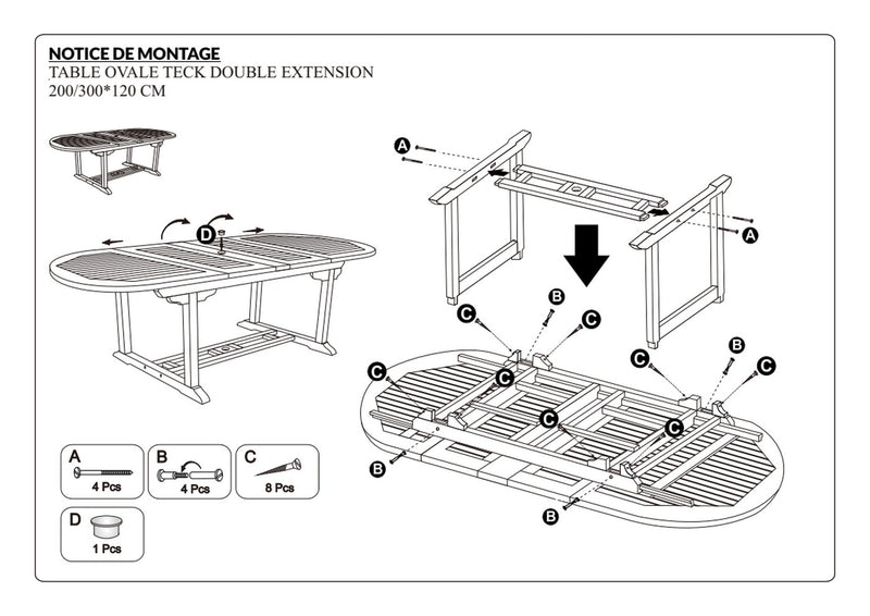 Fun - Table De Jardin - Teck - Marron