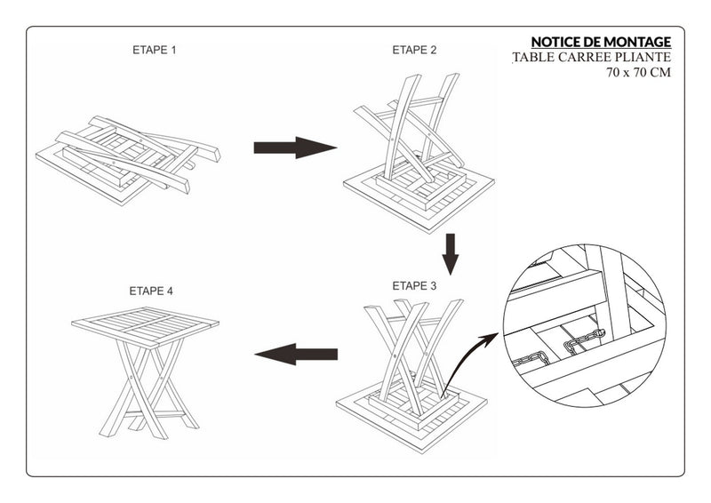Fun - Table De Jardin - Teck - Marron