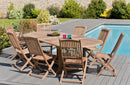Fun - Salon De Jardin - Teck - Marron
