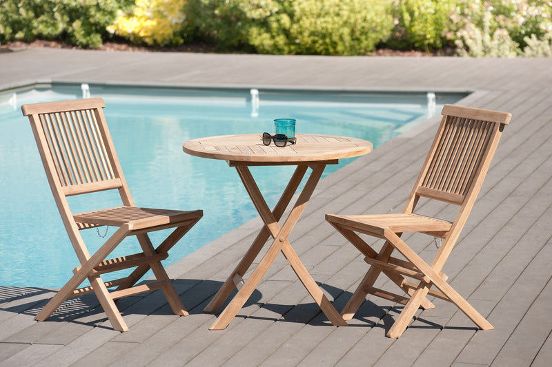 Fun - Salon De Jardin - Teck - Marron