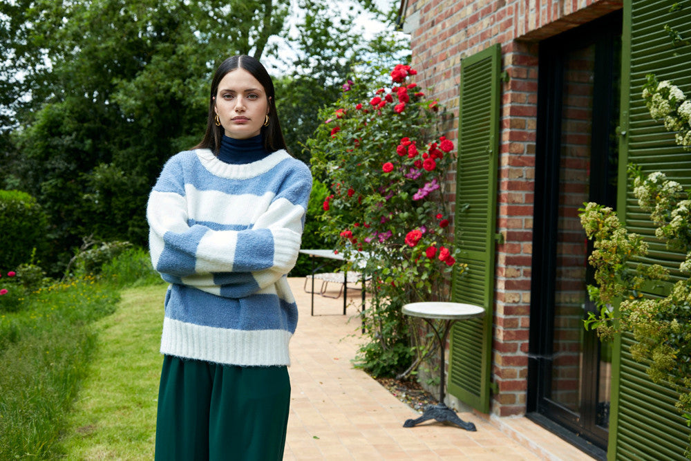 Pull Maddox - Rayures Bleues