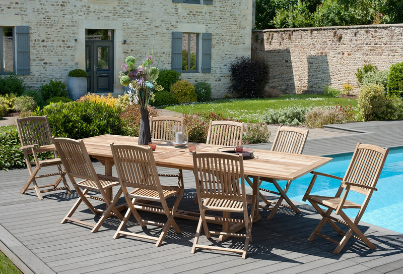 Fun - Table De Jardin - Teck - Marron