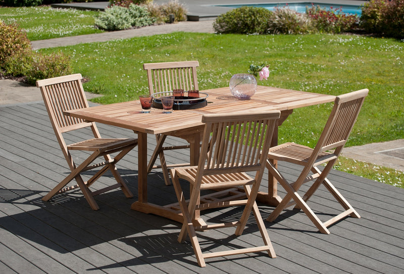 Fun - Table De Jardin - Teck - Marron