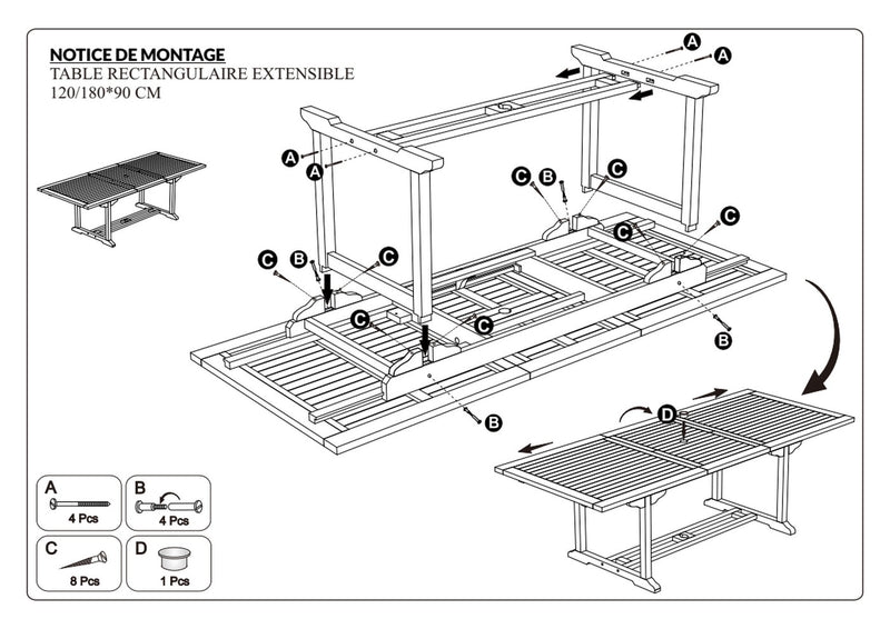 Fun - Table De Jardin - Teck - Marron