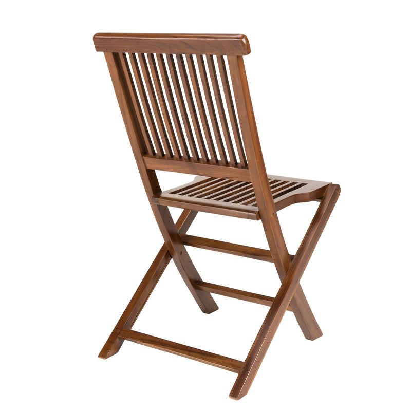Maeva - Lot De 2 Chaises Jardin - Teck - Marron