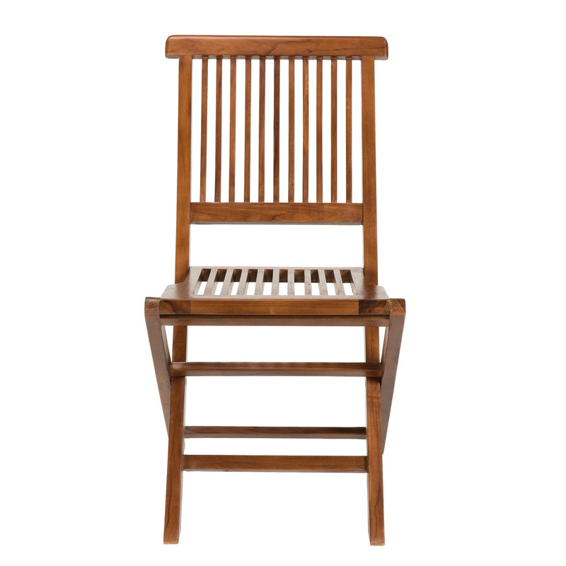 Maeva - Lot De 2 Chaises Jardin - Teck - Marron