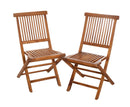 Maeva - Lot De 2 Chaises Jardin - Teck - Marron