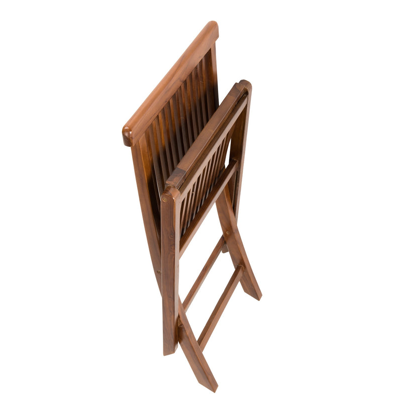 Maeva - Lot De 2 Chaises Jardin - Teck - Marron