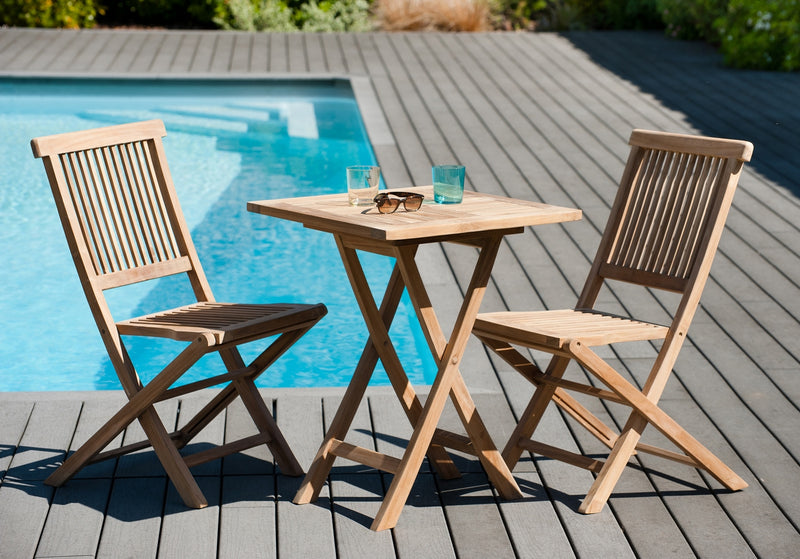 Fun - Salon De Jardin - Teck - Marron
