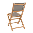 Fun - Lot De 2 Chaises Jardin - Teck - Taupe/Marron