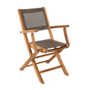 Fun - Lot De 2 Fauteuils Jardin - Teck - Taupe/Marron