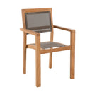 Fun - Lot De 2 Fauteuils Jardin - Teck - Taupe/Marron