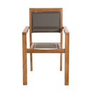 Fun - Lot De 2 Fauteuils Jardin - Teck - Taupe/Marron