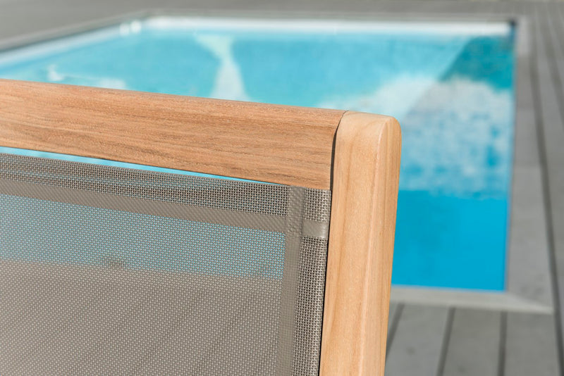 Fun - Lot De 2 Fauteuils Jardin - Teck - Taupe/Marron