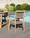 Fun - Lot De 2 Fauteuils Jardin - Teck - Taupe/Marron