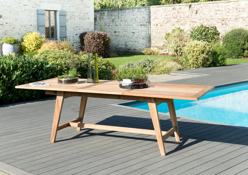 Fun - Table De Jardin - Teck - Taupe/Marron