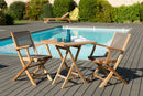 Fun - Salon De Jardin - Teck - Taupe/Marron