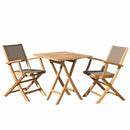 Fun - Salon De Jardin - Teck - Taupe/Marron