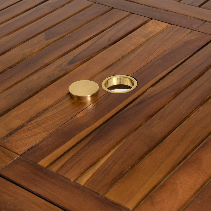 Maeva - Table De Jardin - Teck Huilé - Marron