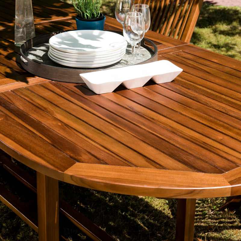 Maeva - Table De Jardin - Teck Huilé - Marron