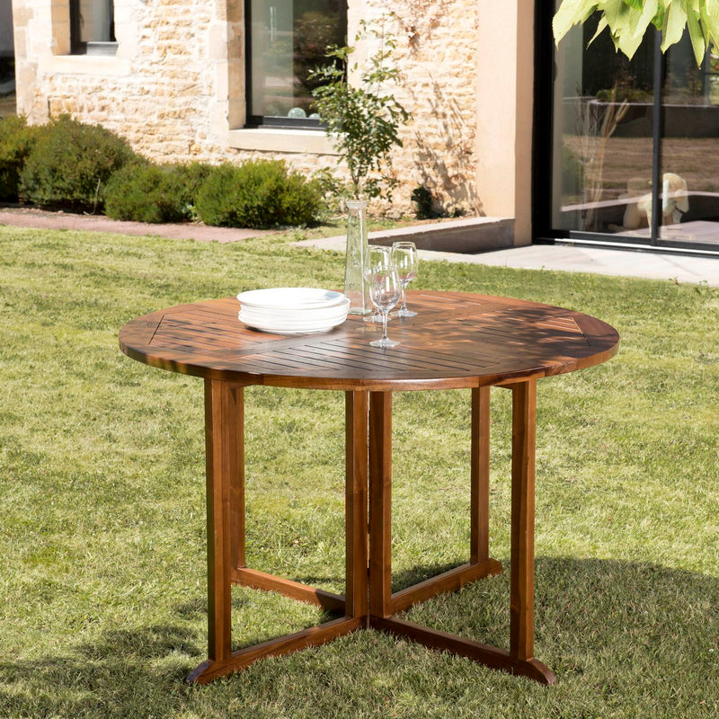 Maeva - Table De Jardin - Teck Huilé - Marron