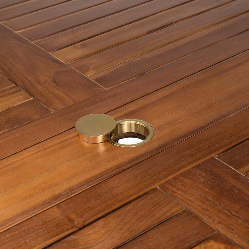 Maeva - Table De Jardin - Teck Huilé - Marron