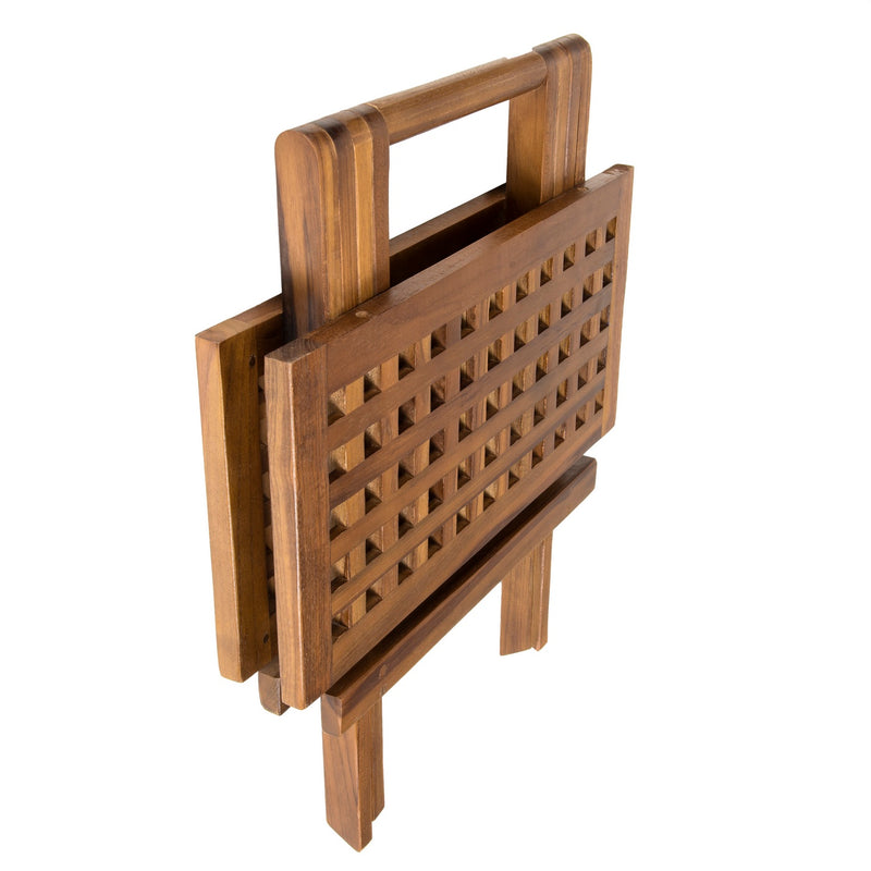 Maeva - Table Pique-Nique De Jardin - Teck Huilé - Marron