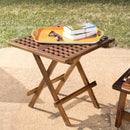 Maeva - Table Pique-Nique De Jardin - Teck Huilé - Marron