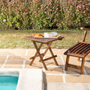 Maeva - Table Pique-Nique De Jardin - Teck Huilé - Marron