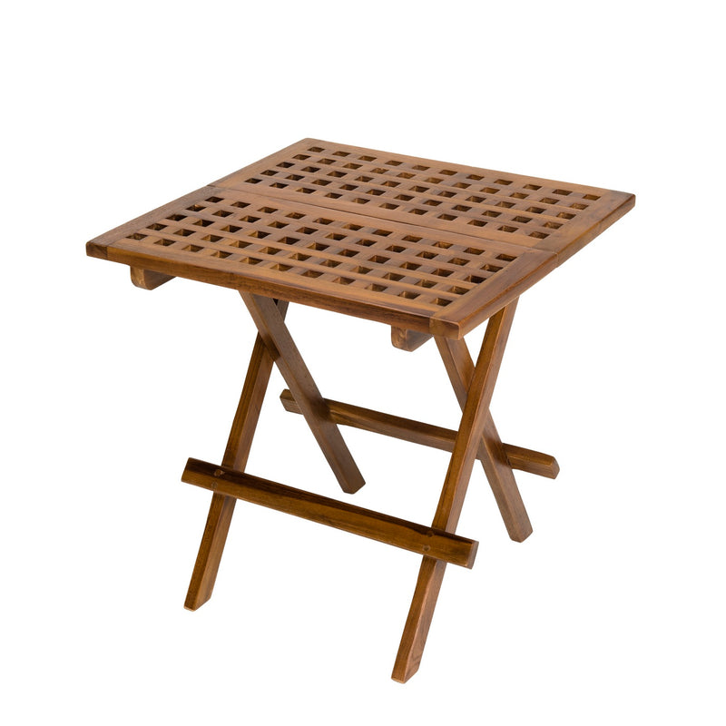 Maeva - Table Pique-Nique De Jardin - Teck Huilé - Marron