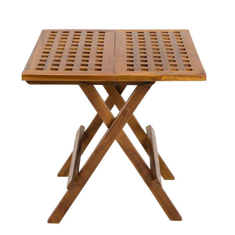 Maeva - Table Pique-Nique De Jardin - Teck Huilé - Marron